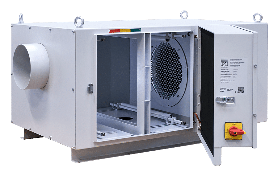 TEBARON mechanical separator for emulsion mists | opened | ISI Industrieprodukte GmbH