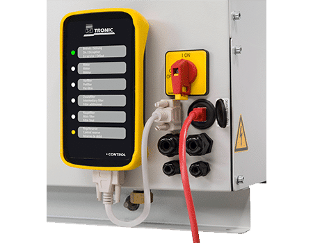 ISI-CONTROL for ISI-TRONIC - digital filter unit control for all ISI unit series. | Control of air flow rate and control reserve. | Monitoring the degree of contamination of the filter media. | Connection to the company network. | The ISI-CONTROL can be purchased as an accessory.