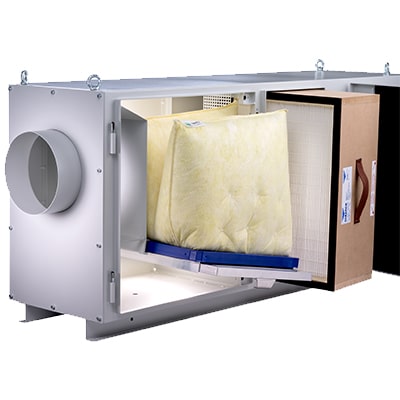 COBARON® Kombinationsluftfiltergerät | Mechanisches Luftfiltergerät mit Cobatop-Filter und Schwebstofffilter